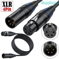 RR 4-pin Male to Female 4Pin XLR4 Power Supply Cable for VL150 VL200 VL300 LED DSLR