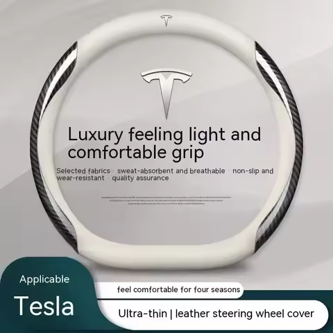 Car Steering Wheel Cover for Tesla Model 3 S Y Model X Roadster 2019-2025 Auto Interior Steering Whe