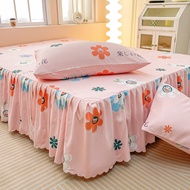 Alls Wonderland Floral Elastic Bedsheet Deep Pockets Bed Skirt Princess Lace Bedskirt Height 40cm Si
