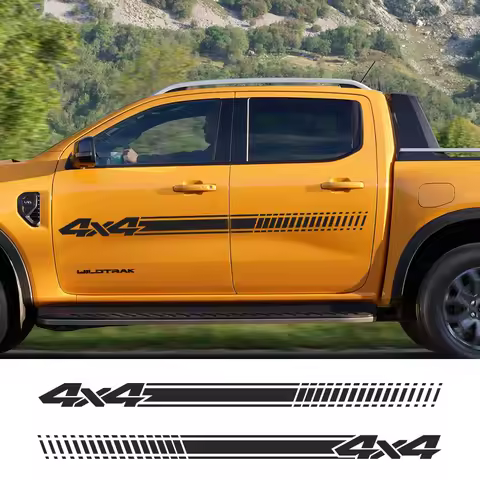 Car 4X4 Off Road Stripes Sticker Pickup Body Side Decor Decal for Ford F150 Ranger Isuzu Dmax Toyota