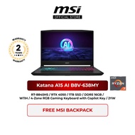 MSI Katana A15 AI B8V-638MY Gaming Laptop (R7-8845HS/16GB DDR5/1TB SSD/RTX 4050/15.6" FHD/W11H/2YW)