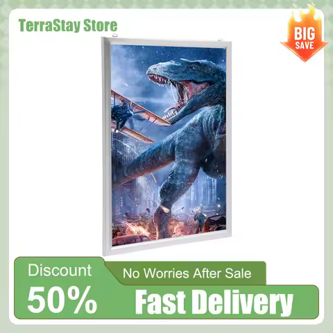 LED Movie Poster Art Picture Frame Light Box Advertising Display 24" X 36" Advertising Display