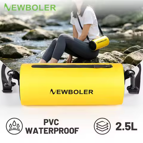 NEWBOLER PVC Dry Bags Waterproof Bag for Women Men 2.5L Swimming Rafting Kayaking River Trekking Wat