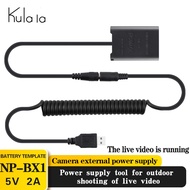 Kulala DK-X1 DC Coupler NP-BX1 Dummy Battery USB Power Cable kit for Sony Cybershot ZV-1 DSC-RX1 RX1
