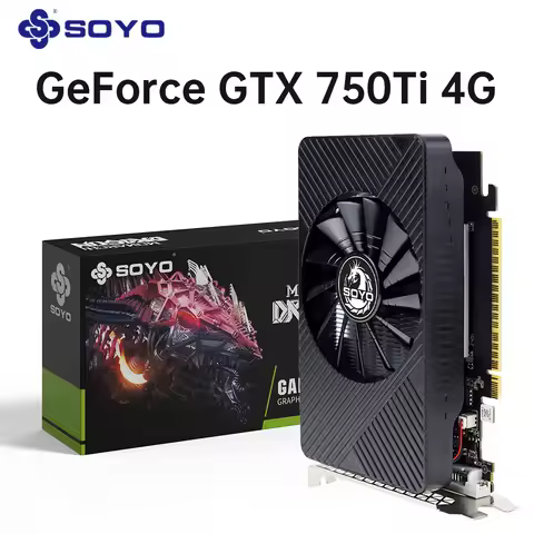 SOYO Geforce GTX 750Ti 4GB Graphics Card GDDR5 Memory GPU 128Bit PCI-E 3.0 VGA DVI Gaming Video Card
