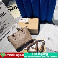 (With Box ) 2024 New Original COACH Handbag Women's Pu Leather Tote Bag Single Sling Bag Cosmetics Bag Coach Callery Shoulder Bag Cross Body Bag Korean Fashion Student Large Capacity Shopping Bag Work Bag