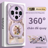 Ốp lưng silicon GGUU cho Oppo Find X8 Ultra/X8S/X8 Pro chống rơi có giá đỡ