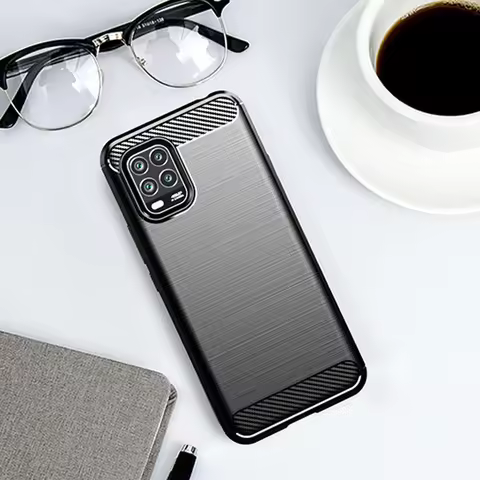For Xiaomi Mi 10 Lite 5G Case Rubber Bumper Silicone Carbon Fiber Cover For Xiaomi Mi 10 11 Lite 5G 