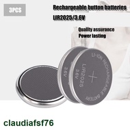 3PCS LIR2025 Rechargeable Battery 3.6V 30mAh for Car Key Li-ion Battery Button/Coin Cell Repleace CR