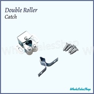 Double Roller Catch Cabinet Cupboard Wardrobe Door Latch Clip Almari