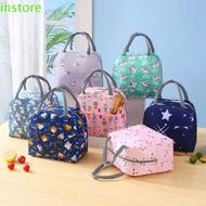 INSTORE Lunch Tote, Portable Cartoon Insulated Lunch Bag, Kitchen Organizers Durable Small Leak Proof Storage Bag Picnic Food