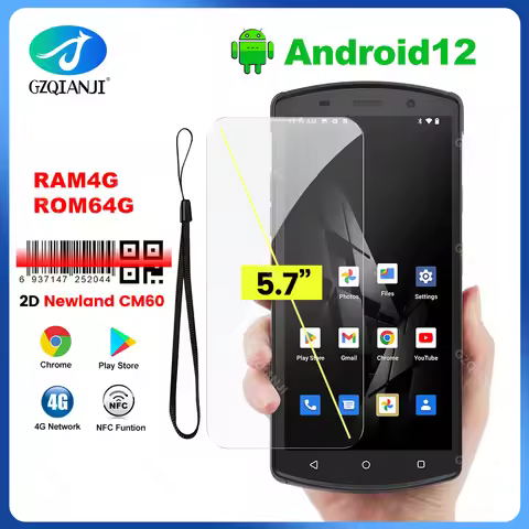 Android 12 PDA Data Collector 4GB+64GB Newland 2D QR Barcode Scanner Touch Screen Rugged Handheld Te