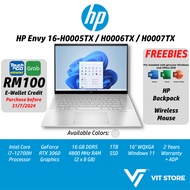 HP Envy 16 Intel i5 i7 RTX 3060 Arc A370M 16GB 1TB | 16-h0005TX 16-H0006TX 16-H0007TX NEW 12th gen i7 12700H Laptop 2022