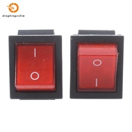16A/250VAC 20A/125VAC Red Indicator Light 4 Pin ON/OFF DPST Rocker Switch 2 Pcs
