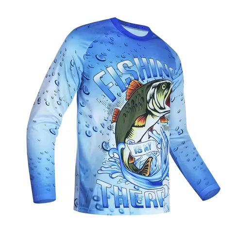 Boy’s Long Sleeve T-Shirt 3D Fishing Print Graphic T Shirts Boys Clothing 2-10y Fashion Outdoors Spo