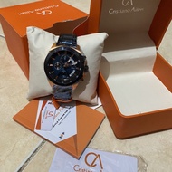 Cristiano Aillen Jam Tangan Pria Analog 8893 Rantai Stainless Steel Chronograph Kaca Sapphire Water 