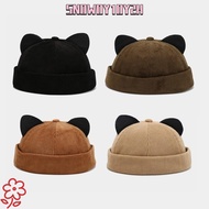 SNOWOY1OY2H Landlord Hats, Cute Ears Adjustable Beanies Hat, Fashion Four Seasons Corduroy Brimless 