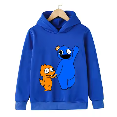Spring Autumn Kids Roblox Hoodie Rainbow Friends Top Sweatshirt