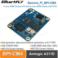 Hot Banana Pi BPI-CM4 Amlogic A311D Quad Core ARM Cortex-A73 4G LPDDR4 16G EMMC pcie 26PIN Compatibl