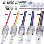 CHAMPIONO LED Strips Connector 2pin 3pin LED Strip to Wire 4pin 5pin 6pin Light Wire Connection