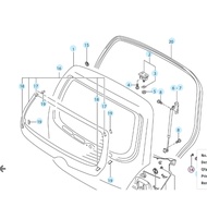 SUZUKI SGP WEATHERSTRIP, BACK DOOR OPNG rear trunk DOOR rubber for suzuki Estilo 3 and 4 cylinder ca