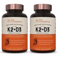 Suplemen Vitamin K2 MK7 dan D3 Sedar Hidup |     Sokongan Kesihatan Tulang & Jantung - Vitamin C & V