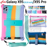 For Galaxy X95 Tab 11.8-inch Global X95Pro Pro+ New Android 5G Tablet Rainbow Soft Silicone Cover Sh