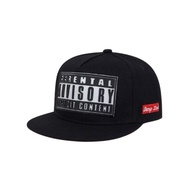 Hamlin Topi Snapback Hat Hip-Hop Parental Advisory Explicit Content ORIGINAL - Black/White