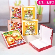 ♞Commercial Pizza Box 6/7/8/9 Inch Portable Pizza Cake Takeout Tin Foil Packaging Box Disposable Tak