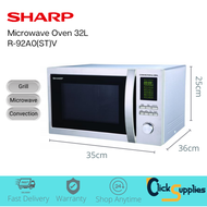 SHARP Microwave Oven R-92A0(ST)V with Grill and Convection 32 Liters with LED Digital display 1 Year Local Warranty Japanese Brand