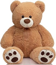 BEJOY 90 cm Teddy Bear Soft Toy with Paws, Plush Toy, Large Love Gift, Cuddly Toy for Girlfriend, Ch