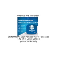 Sketchup pro 2026 with Vray and Enscape