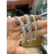 Super bright and beautiful milled 9999 silver bracelet
