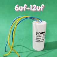 6uf+12uf Washing Machine Capacitor kapasitor 12uf+6uf