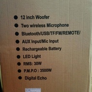 Speaker Aktif Dat 12 Inch Dt1210Ft Trolley Portable Wireless Dt 1210Ft
