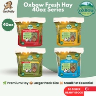 [GetPetly] Oxbow Hay 40oz | Timothy Orchard Botanical | Fresh Soft Hay for Rabbits & Guinea Pigs