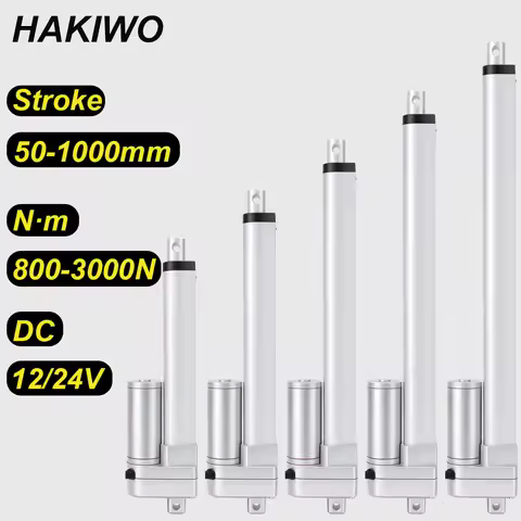 HAKIWO 3000N Low Noise Linear Actuator 3000N 50mm 100mm 600mm 700mm 1000mm Stroke for Remote Control