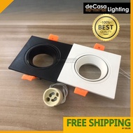 DECASA LIGHTING Flat Design Eyeball Casing Only GU10 Spotlight Case Holder Downlight Black/White (602S)