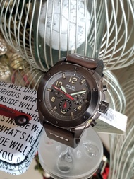 Fossil FS5000 Modern Machine Chronograph Watch with Grey Dial & Gunmetal Ion-Plated Case in Green Le