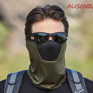 ALISONDZ Summer Sunscreen Mask Hiking Face Mask Cycling Face Cover Windproof Mesh Solid Color With Neck Flap Face Gini Mask Neckline Mask Men Fishing Face Mask