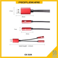 USB TO 2 FEMALE 3.5MM ( MIC & EAPHONE )