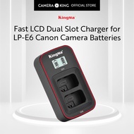 [KingMa] LP-E6 / LP-E6NH Fast Dual LCD Display Charger for Canon Camera Battery LPE6 / LP-E6N / LPE6