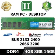 [HCM]Ram PC DDR4 4Gb 8Gb 16Gb bus 2133 2400 2666 3200 bảo hành 36 tháng