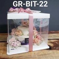 GR-BIT-22 glass mica cake box gift flower box 22cm