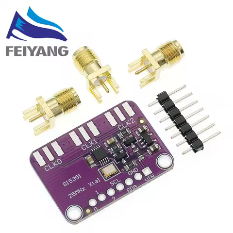DC 3V-5V Si5351A Si5351 I2C Clock Generator Breakout Board Module Signal Generator Clock 8KHz-160MHz