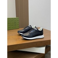 Light Luxury Shoes Men gucci gucci Men's Shoes Men's Casual Sports Shoes Genuine Leather Daddy Shoes