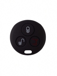 1 件黑色矽膠鑰匙保護套,附 3 個按鈕,適用於 Smart Car Fortwo