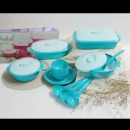 Trending Jasmine serving set / aquamarine set