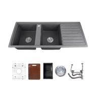 KITCHEN STUDIO ซิงค์แกรนิต 2 หลุมพักขวา KSS-116R-2C-GG