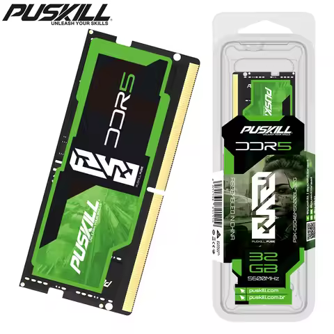 PUSKILL Memoria Ram DDR5 16GB 8GB 32GB 1.1V 262-Pin PC5 Notebook 4800MHz 5200MHz 5600MHz for Laptop